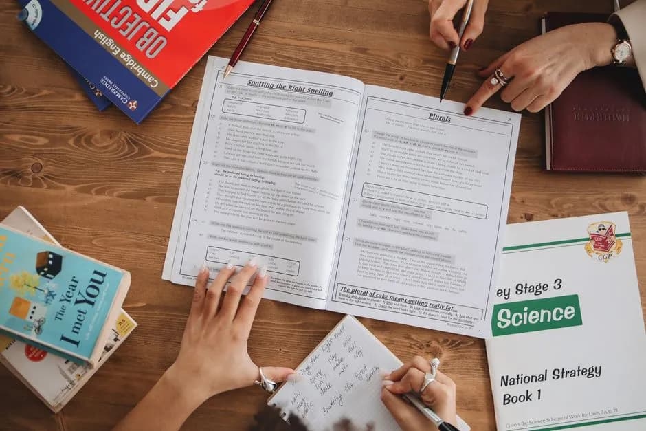 Grammar study notebook with Polish language exercises — Photo by Polina Tankilevitch on Pexels