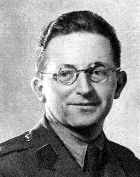 Black-and-white portrait photograph of Polish mathematician Marian Rejewski in uniform