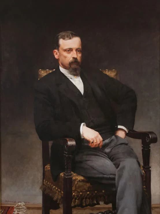 Portrait of Henryk Sienkiewicz by Kazimierz Pochwalski, 1890