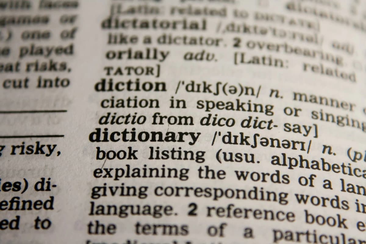 Close-up of a dictionary page highlighting pronunciation — Photo by Pixabay on Pexels