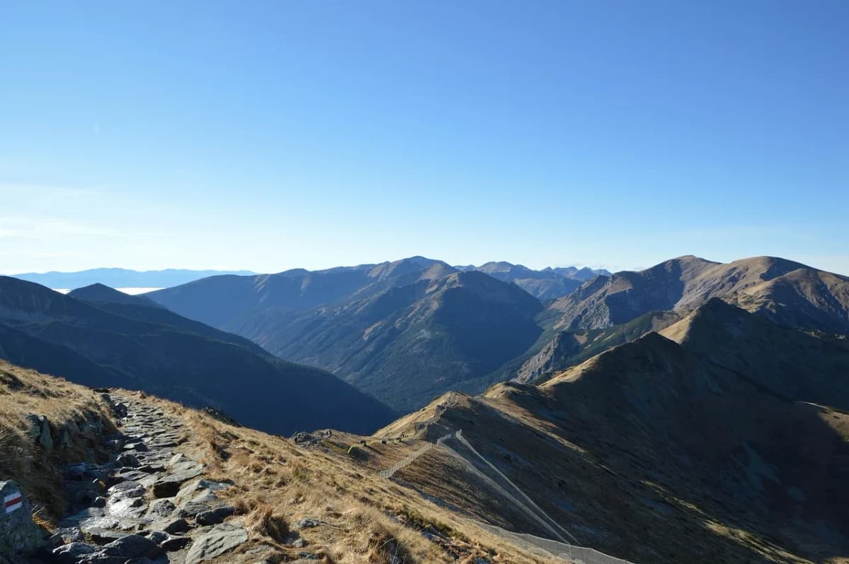 What is oscypek? Tatra Mountains ridge trail in Poland, the highland region where the cheese is made