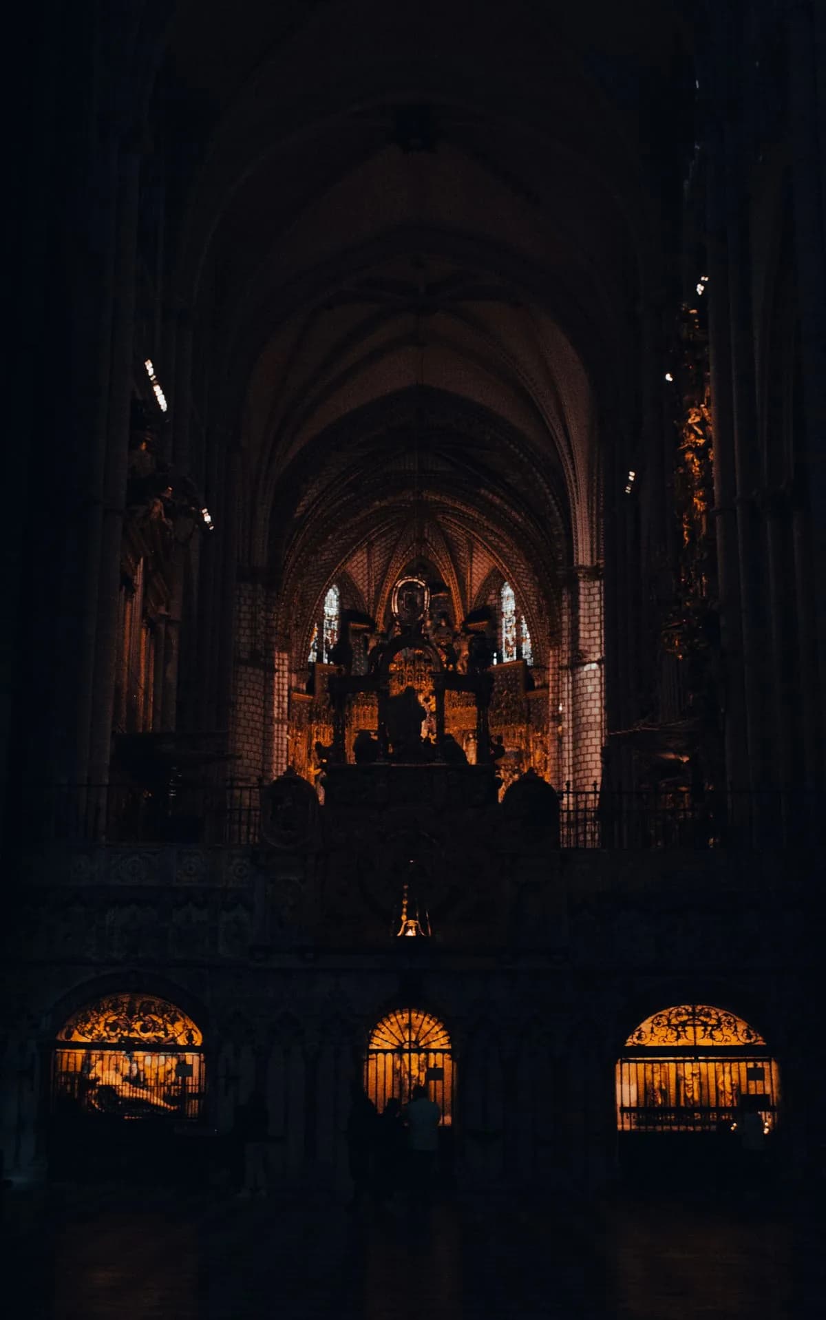 Dark interior of a Gothic cathedral — moody atmosphere, dramatic lighting — Photo by N/A on Pexels