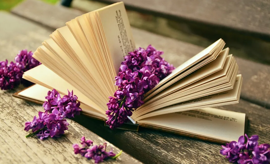 An open antique book with fanned pages, representing centuries of written tradition