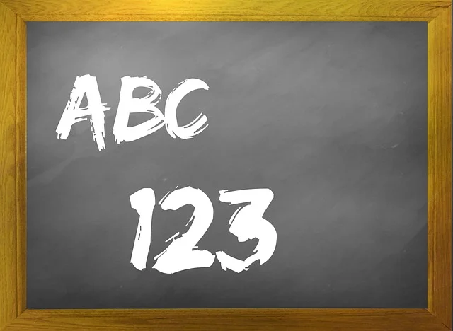 Chalkboard with Polish numbers written out for a language class
